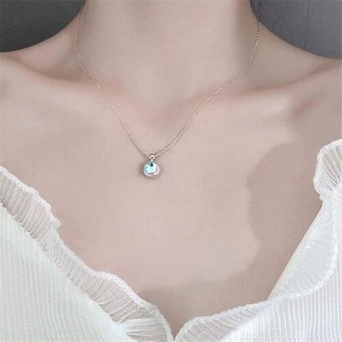 925 Sterling Silver Tassel Round Charm Necklaces & Pendants Choker Statement For Women Girls Wedding Jewelry dz631