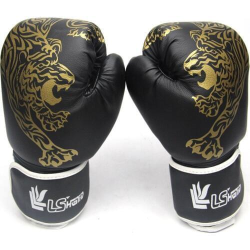1Pair Tiger Pattern Boxing Mitts Muay Thai Boxing Gloves Grappling Training Punching Sparring Boxing Gloves For Fighting Sandbag