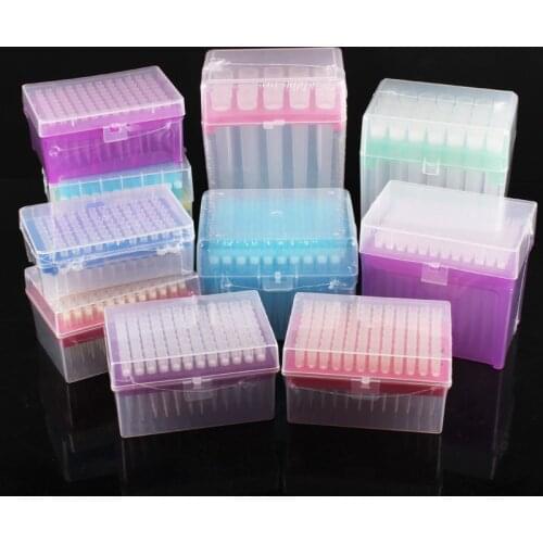 1set Lab 10ul/10ul-L/20ul/50ul/100ul/200ul/300ul/1ml/5ml/10ml Plastic Pipettor Tip Box with Pipette Filter Tips For Experiment