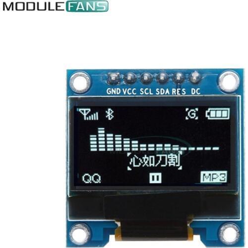 0.96 Inch 6Pin IIC I2C SPI Interface OLED White LCD Display Module 12864 0.96" Drive SSD136 Board For Arduino Raspberry Pi SMT32
