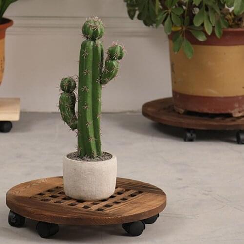 Tray Plant Holder Stand Base With Wheels Trolley Plate Shelf 25/30/35/40cm 360° Swivel Four Specifications Flower Pot Stand