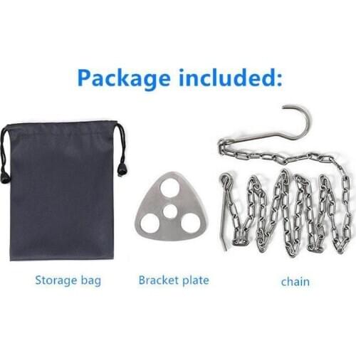 Steel Outdoor Multifunctional Convenient Tool Hanging Ring Tripod Pot Camping Rack Hanger Portable Bracket Barbec C0R9