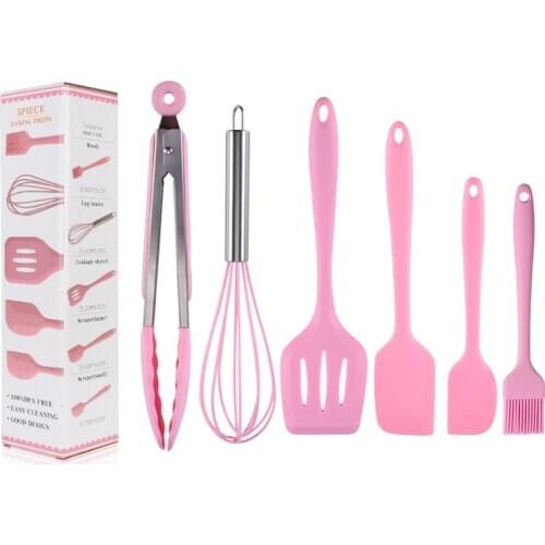 Nordic Six-Piece Silicone Kitchenware Household Organic Spatula Spatula Kitchen Accessories Set Cake Cooking Tools