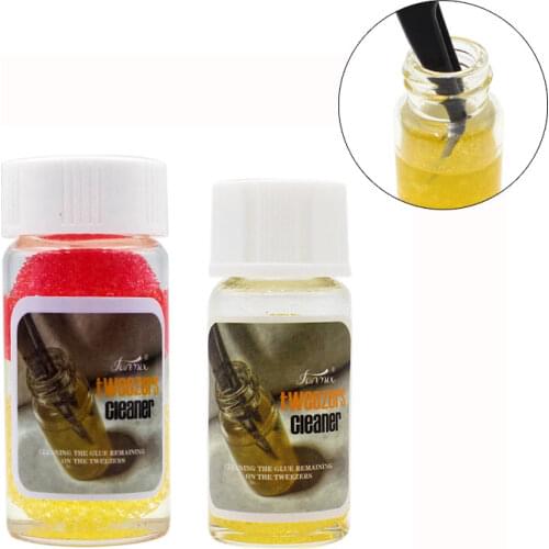 30ml Eyelash Tweezers Cleaner with Glue Remover Liquid and Cleaning Sponge Ball Lashes Extension Beauty Makeup Tools