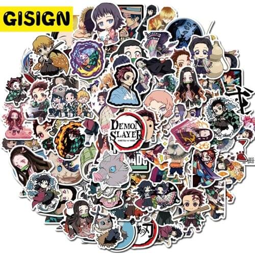 10/30/50Pcs Demon Slayer Anime Stickers Kimetsu No Yaiba Graffiti Laptop Skateboard Luggage Motorcycle Waterproof Decal Kids Toy