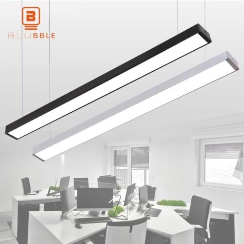 LED Light Modern Linear Pendant Lamp Hanging Bar Droplight For Conference Room Study Home Decor
