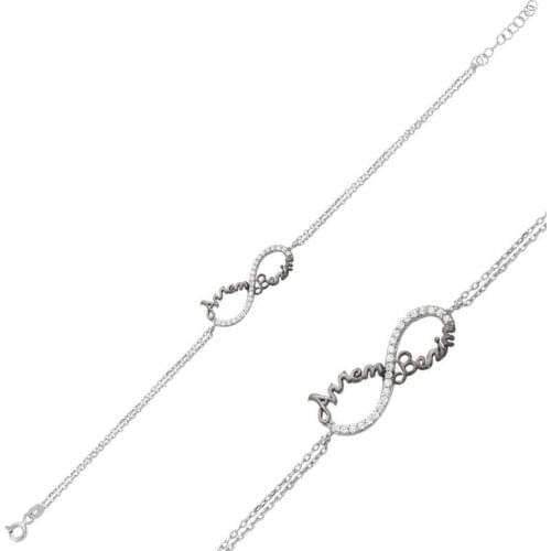 Tevuli 925 Sterling Silver Infinity Mom My Bracelet
