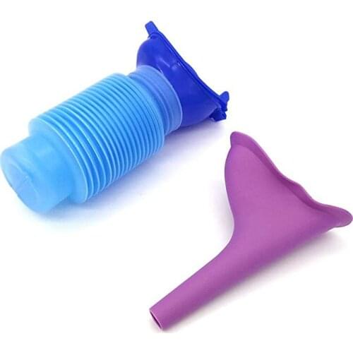 High Quality Male & Female Emergency Portable Urinal Go out Travel Camping Car Toilet Pee Bottle 750ml Blue Urinal 1Pc