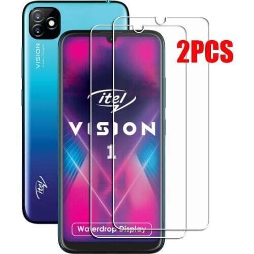 For Itel Vision 1 Tempered Glass Protective ON Vision1 6.09INCH Screen Protector Phone Cover Film