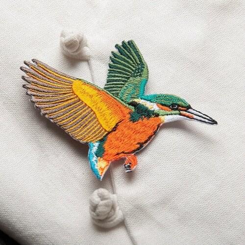 1Pcs Bird Embroidery Iron on Sew on Patches for Clothing Applique DIY Hat Coat Dress Pants Accessories Cloth Sticker