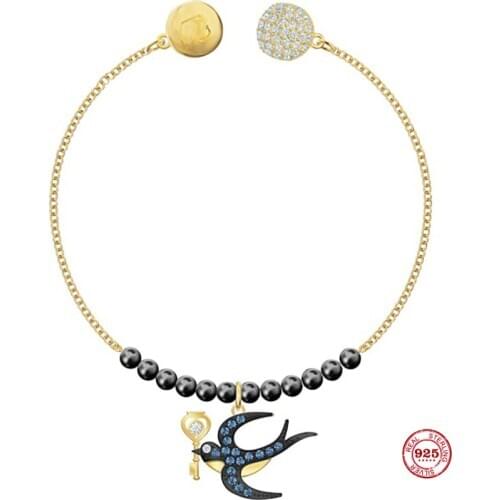 2020Fashion Charm Pure 925 Silver Original 1:1 Copy, Invisible Magnetic Buckle Delicate Yan Bracelet Female Luxury Jewelry Gifts