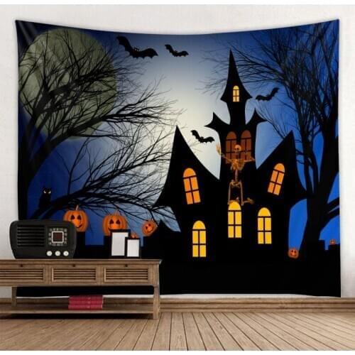 Halloween 3D Printing Tapestrying funny Rectangular Home Decor Wall Hanging Halloween Party wall hanging style-3