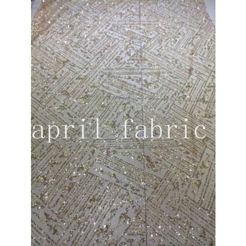 5yards HLL161 gold cross flower glitter hand print african india mesh fabric for wedding/evening dress fast shipping by dhl