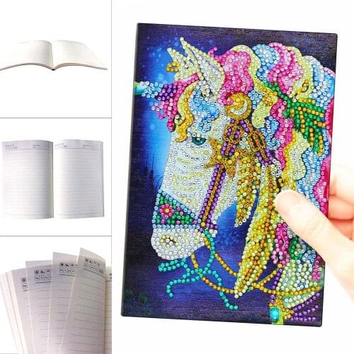 Huacan Diamond Painting Notebook 5D Special Shaped Diamond Embroidery Horse Paint With Diamonds Handmade Gift Kits