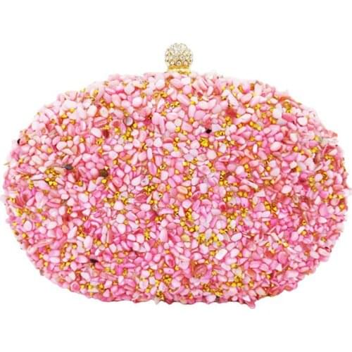 Boutique GG New Design Oarty Multicolor Bag Gravel Stone Ladies Day Clutches Handbags Women Wedding Evening Purse