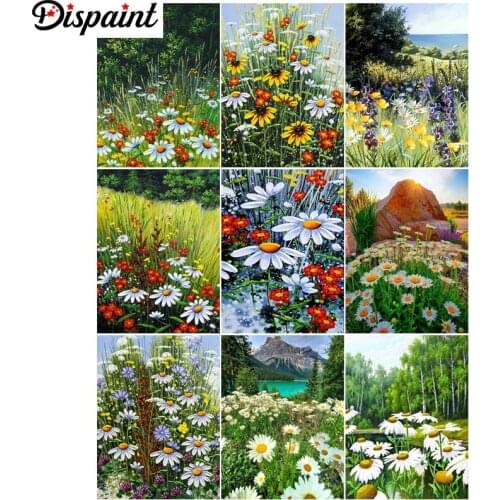Dispaint Diamond Painting Full Square/Round Drill 5D DIY "Flowers meadow" Daimond Embroidery Rhinestone Cross Stitch Decor
