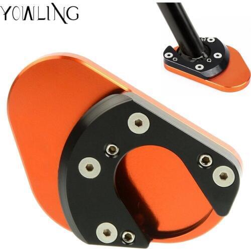 FOR RC200 RC 200 2014 2015 2016 2017 2018 Motorcycle CNC Kickstand Foot Side Stand Extension Pad Support Plate Enlarge Stand