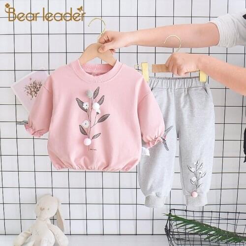 Bear Leader Baby Boys Clothes Cotton Suit Cartoon Baby Girls Clothes Toddler Girl Fall Clothes Casual Girls Boys Clothing Set