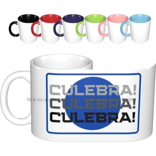 Culebra! Ceramic Mugs Coffee Cups Milk Tea Mug Culebra Culebra Guama Caguaman Bajale Tres Rayitas Abuelita De Ya Valimos Madre