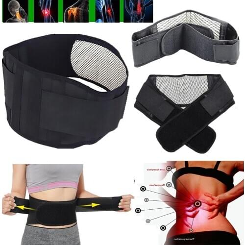 Adjustable Tourmaline Self-heating Magnetic Therapy Waist Belt Lumbar Support Back Waist Support Brace Double Banded aja lumbar