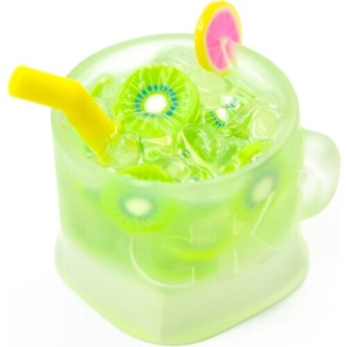 Cool Kit handcraft Summer Drink resin artisan keycap for mx stem mechanical keyboard Dragonfruit Kiwi Lemon Orange Strawberry