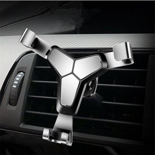 Mobile gravity mobile phone bracket clip on mobile air conditioner air outlet mobile phone navigation rack for 4-7 inch Phone