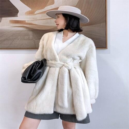Fashion Hight Quality Women Coat Faux Velvet Mink Fur Female Parkar Super Warm Soft Windproof Thicken Womens Winter Jacket