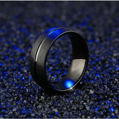 Mens Ring Band Engagement Titanium Size 6-13 Fashion Stainless Steel