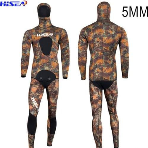 Men 5MM Scuba One Piece Neoprene Swimming Diving Suit Surfing Triathlon Spearfishing Wet Suit Full Bodysuit Snorkeling SwimWear