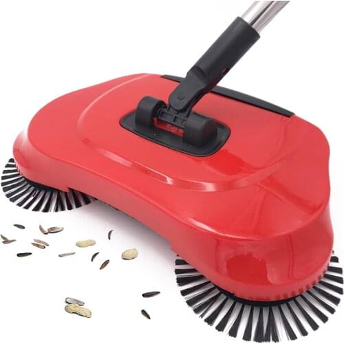 Stainless Steel Hand Push Sweeper Mop Sweeping Machine Push Type Hand Push Magic Broom Dustpan Handle Household Cleaning