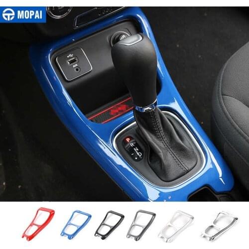 MOPAI ABS Car Interior Gear Shift Panel Frame Trim Accessories Stickers For Jeep Compass 2017 Up Car Styling