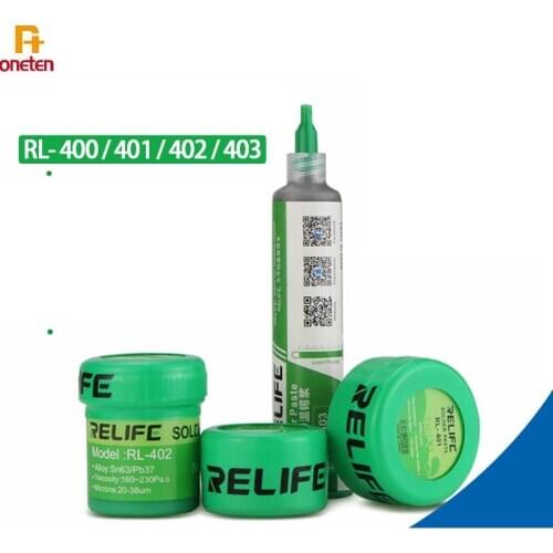 Relife Low Temperature BGA Solder Paste Flux 183 Degree RL-400 401 402 403 Soldering Paste For iPhone Motherboard Repair