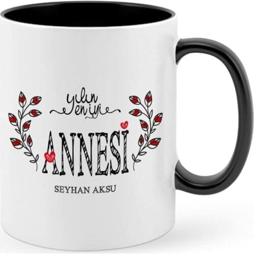 Personalized Mother Of The Year 'S Best Black Mug Cup-3