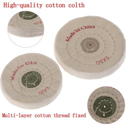 1pc Buffing Polishing Wheel Flannelette White Cloth Round Flannel Wheel Polishing Cloth Round For Dental Lab