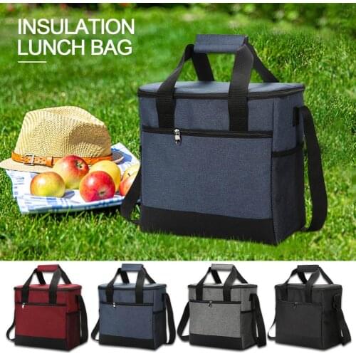 Portable Lunch Bag New Thermal Insulated Lunch Box Tote Cooler Handbag Bento Pouch Dinner Container School Food Storage Bags