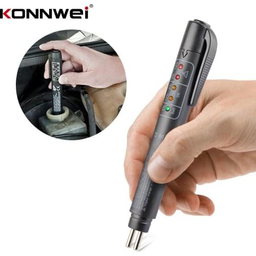 Brake Fluid Liquid Tester Pen With 5LED Accurate Oil Quality Check Pen Diagnostic Tool Mini Brake Fluid Tester For DOT3/DOT4