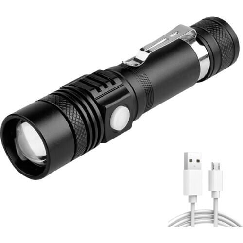 Led Flashlight Ultra Bright torch T6 Camping Light Switch Mode Waterproof Bicycle Light USB or Battery