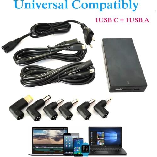 Slim Universal Laptop Charger Type-C USB C USB-C Laptop Charger For Phone Tablet Mac book Pro HP