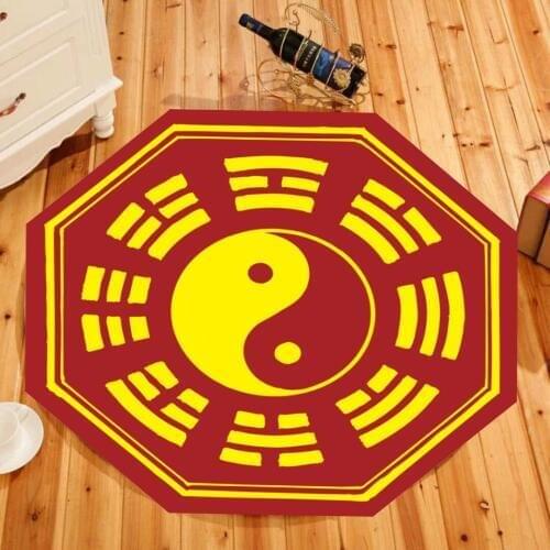 Traditional ethnic culture Taoist Carpets Yin Yang Tai Chi gossip Printed Pattern carpet Practice Meditation Anti-skid Mat Rugs