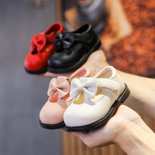 Autumn Baby Shoes Girls Leather Toddler Walking Shoes Kids Pure Color Soft Bottom Casual Cute First Walkers SOH018