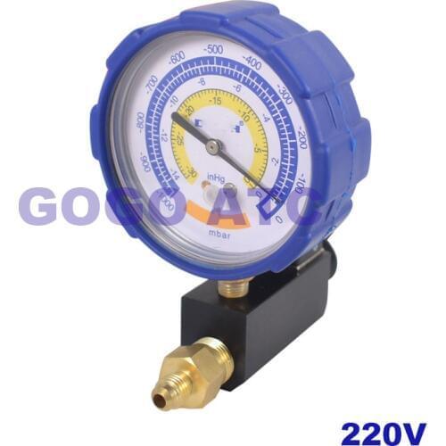 Vacuum pressure gauge Air conditioning vacuum pump head Vacuum negative pressure gauge accessories Vacuum pump solenoid valve