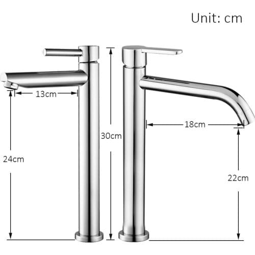 Vidric Black White Tall Basin Sink Faucet Solid Brass Bathroom Water Tap Slim Hot Cold Water Mixer Tap Single Handle Mixer Tap