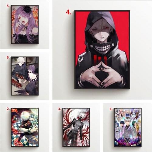 WTQ Canvas Painting Anime Posters Tokyo Ghoul Kamishiro Rize Kaneki Ken Wall Decor Wall Art Picture Room Decor Home Decor