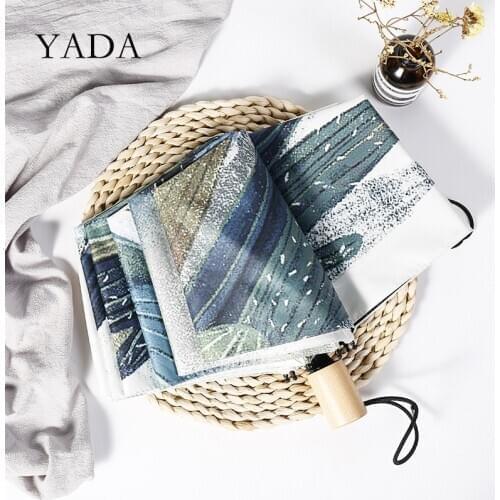 YADA 2020 Fashion 3-Folding Icon Cactus Charms Umbrella Women UV Rainproof Umbrella Parasol Rain Sun Light Umbrellas YD200176