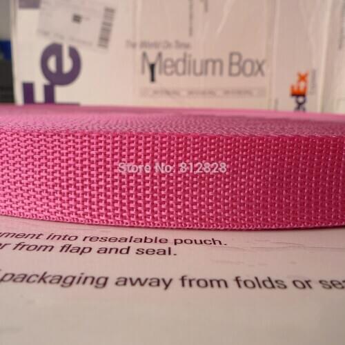 1" 25mm #38 Hot Pink Color Nylon Polypropylene Bag Straps Webbing 100 Yards