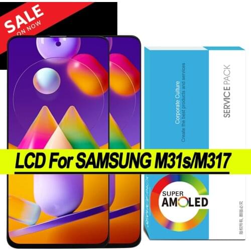 100% Original LCD Display Touch Screen Digitizer Assembly for Samsung Galaxy M31S M317 M317F Pantalla Repair Parts