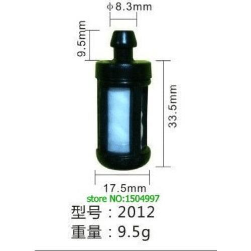 5PCS Gas Fuel Filter size 8.3mm For Chainsaw 026 029 034 036 038 039 044 046 066 088 Chain saw parts