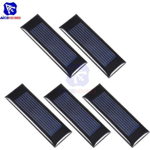5PCS/Lot 100mA 0.5V Solar Panel Module DIY Polysilicone for Battery Charger