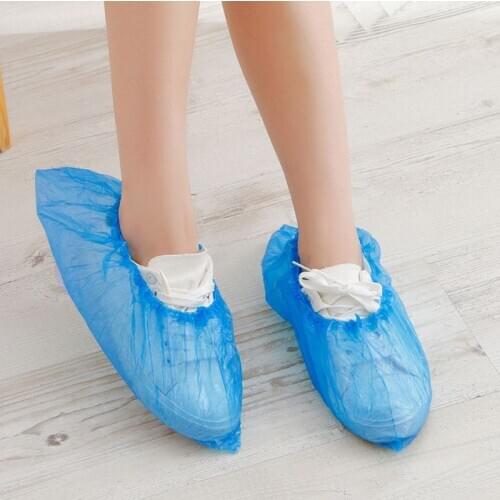 100 Pcs Disposable Shoe Covers Thicken Body Protection Overshoes Dustproof Shoecovers for Home Lab