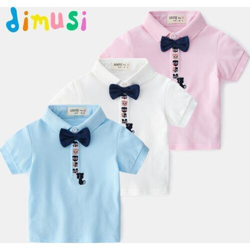 DIMUSI Summber Boy T-shirt Baby Girls 100% Cotton Short Sleeve Embroidered Tops Shirts Children Kids Sport Pullover Clothing